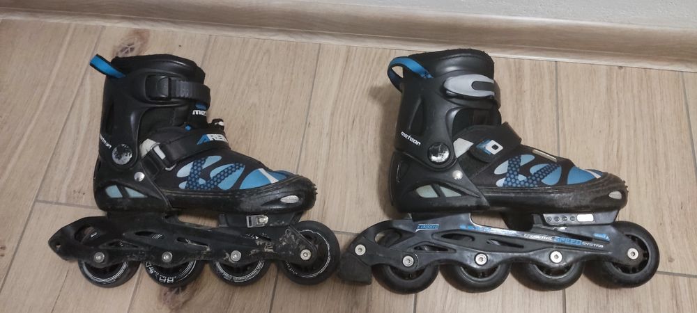 Rolki 34-37 czarny niebieski