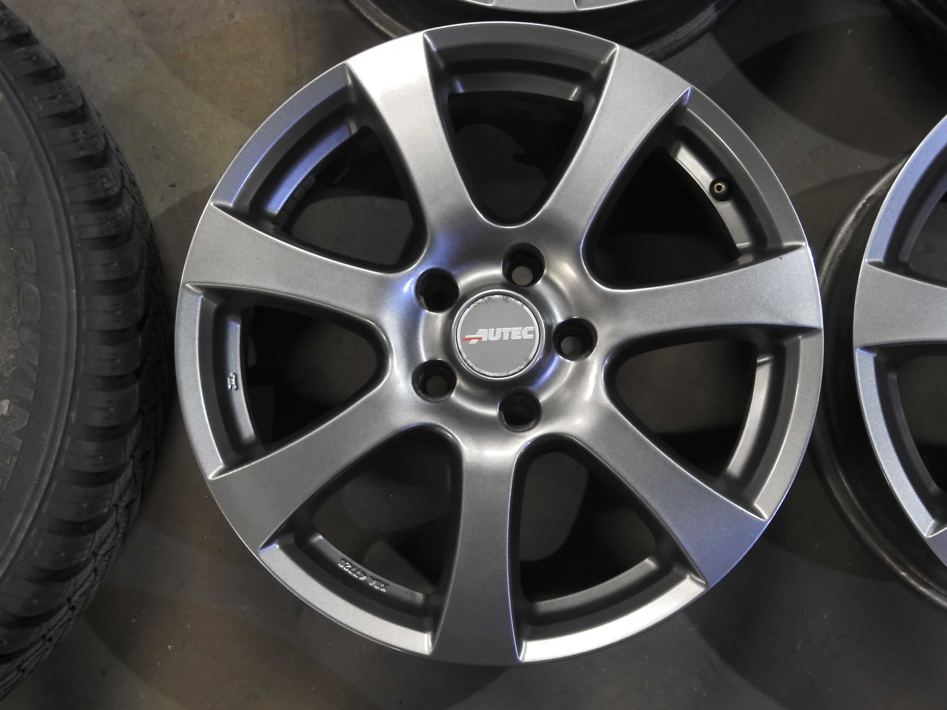 4xAlufelgi 17'' 7J 5x112 et40 AUTEC Stan BDB+ piasta 70,1mm GRAFIT
