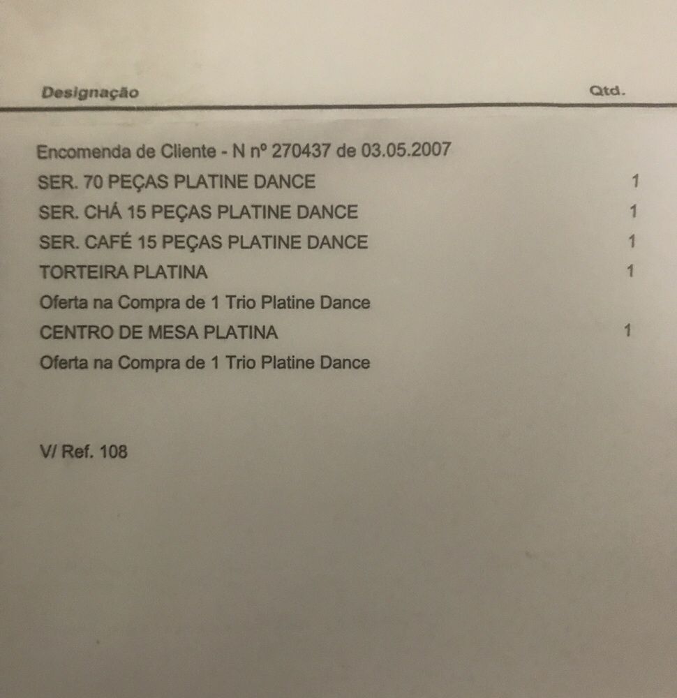 Serviço de café e serviço de Chá PORCEL Platine Dance