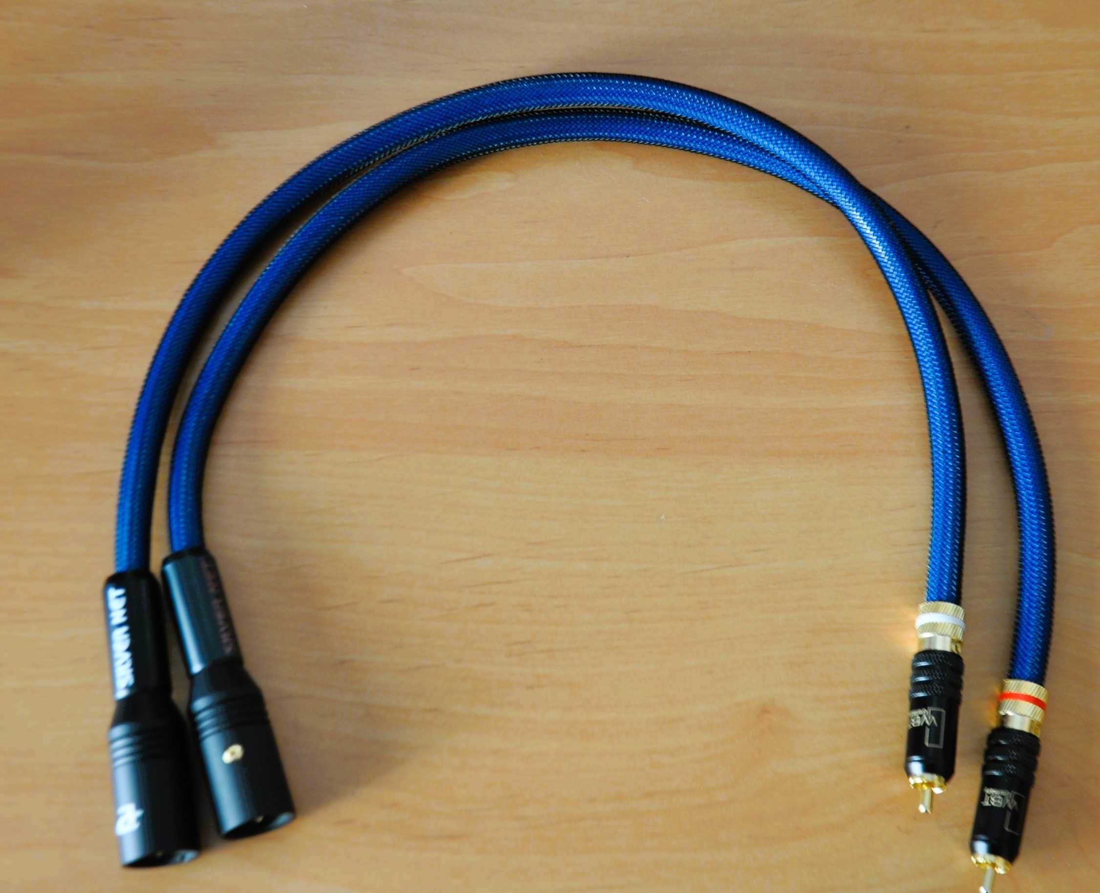 Cabos de Interligação XLR/RCA com fichas WBT + outro cabo.
