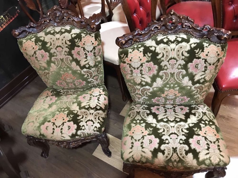 Крісла із різьбою,Стільці дубові,стулья бароко антиквар
