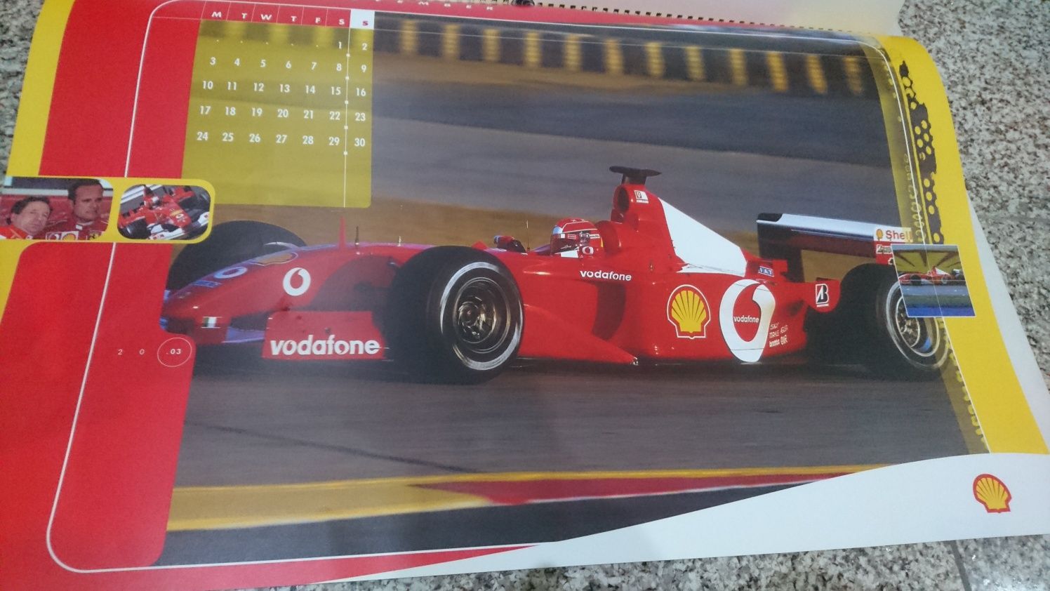 Calendário Shell Ferrari 2003