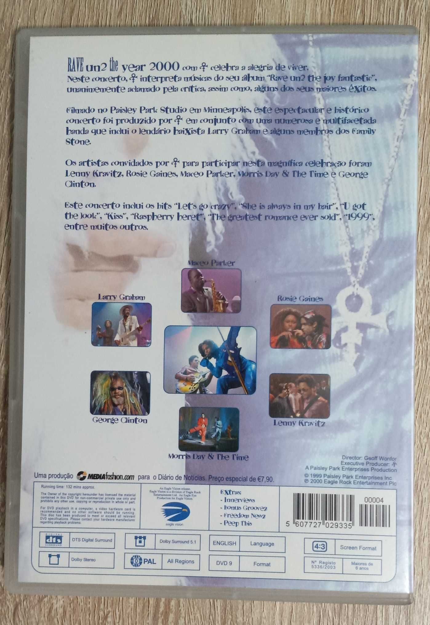 DVDs de concertos (Prince e Akon)