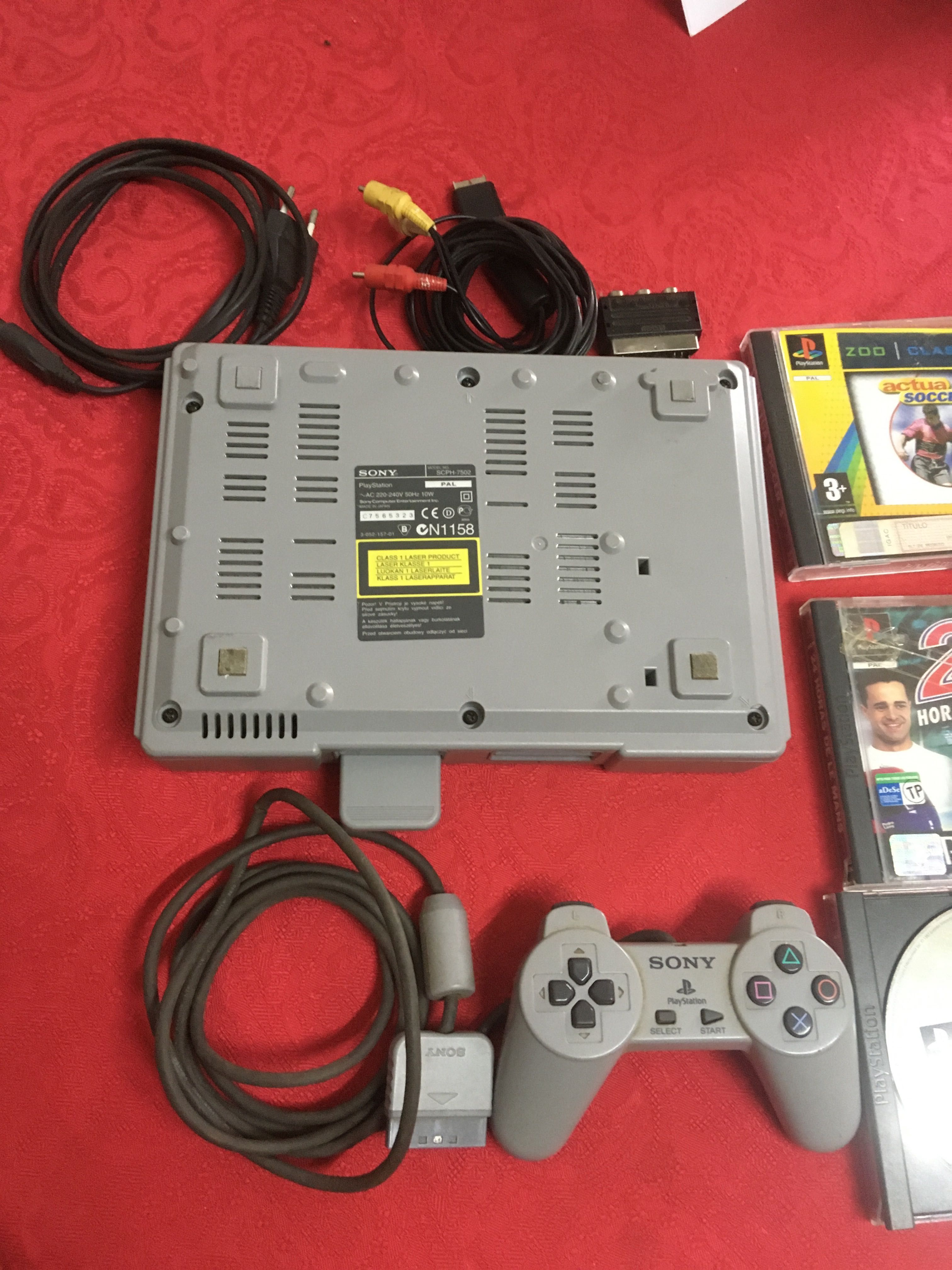 PlayStation 1 PSX - comando original, cartão memória-jogos- completa