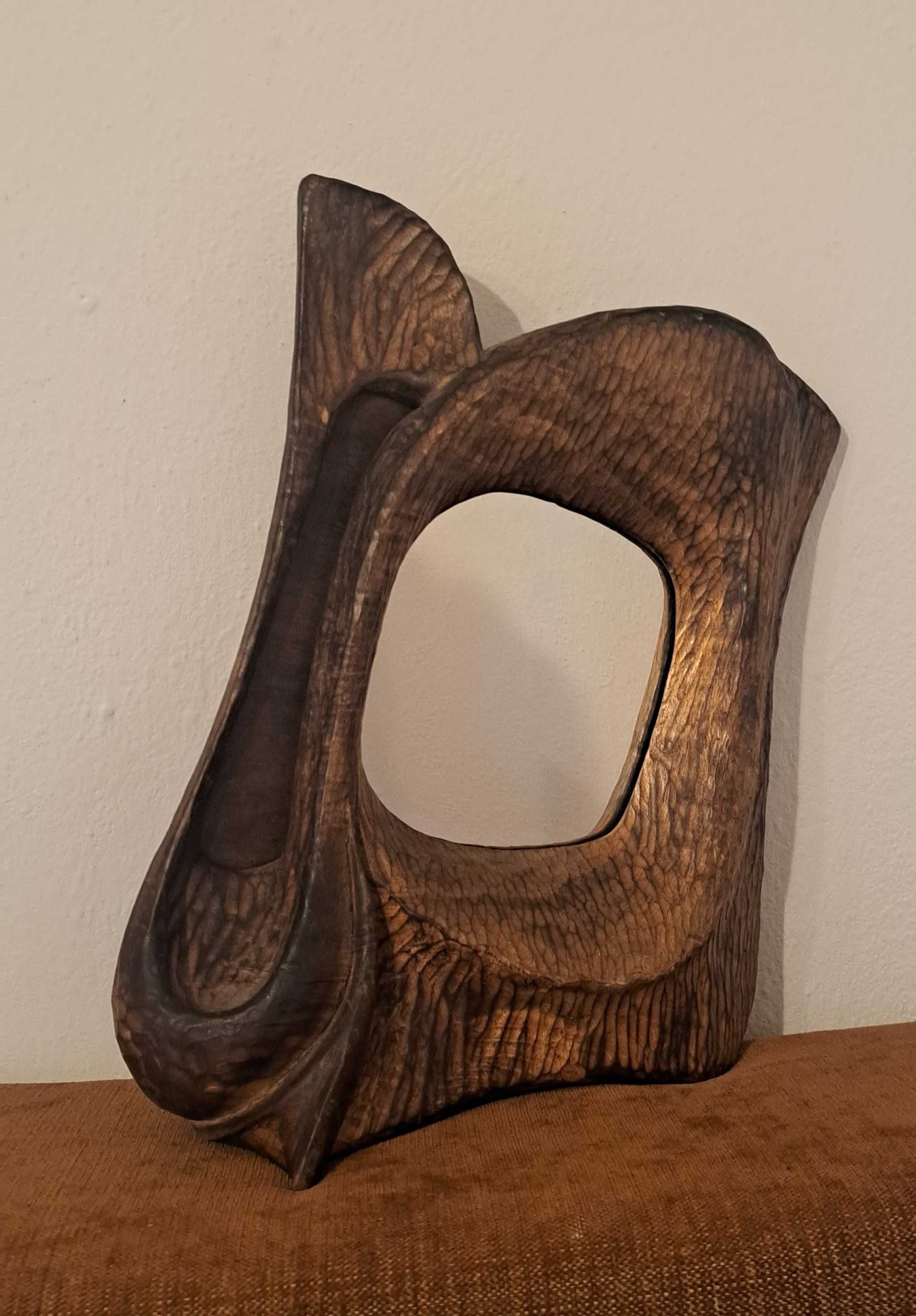 stare lustro w drewnianej ramie ręcznie wykonane