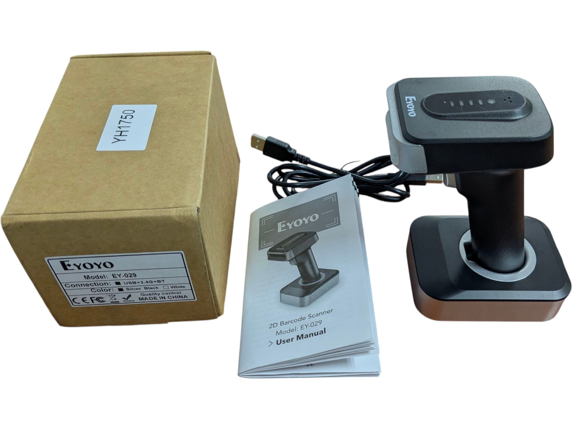 Сканер штрих-коду Eyoyo EY-029 1D 2D 3D QR-Code 2.4G+Bluetooth