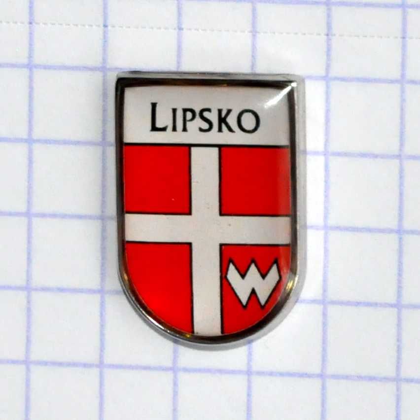 LIPSKO - odznaka, pin, pins, przypinka herb miasta