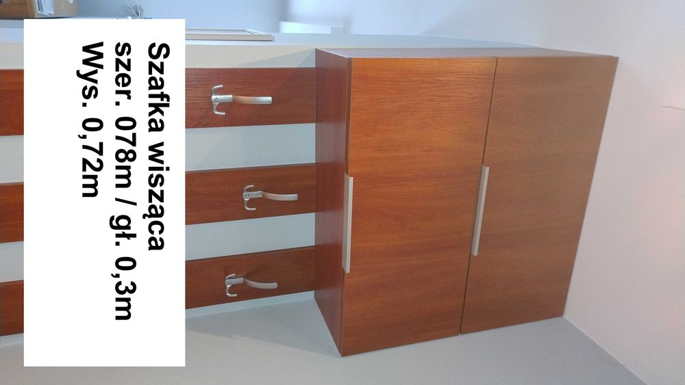 Meble przedpokój stan dobry, olcha miodowa, 4 szt