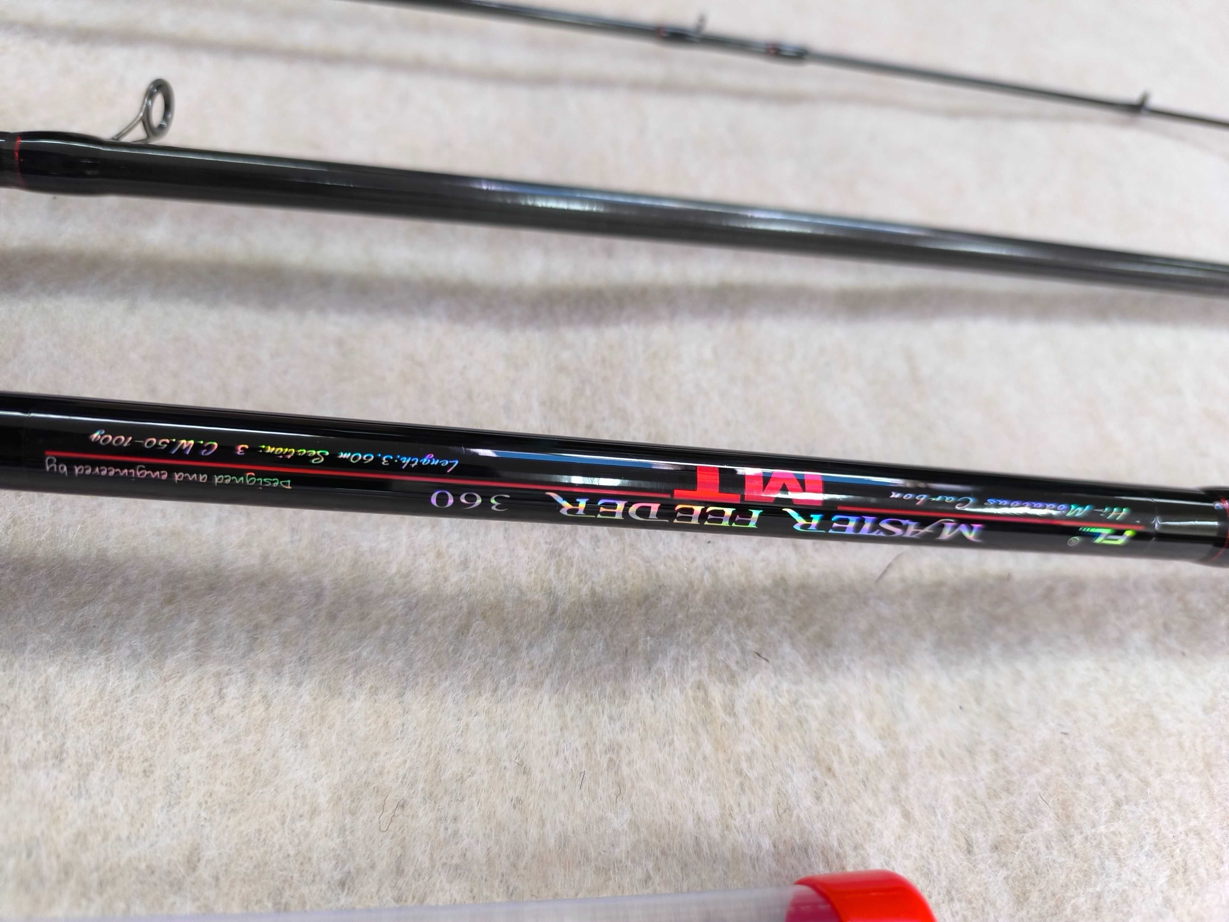 Zestaw Wędka feeder 360 master + Kołowrotek wolny bieg + żyłka 500m