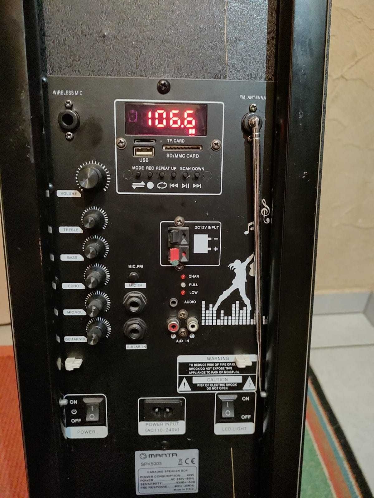 Kolumna-głośnik Manta SPK5003 - NOWY Akumulator