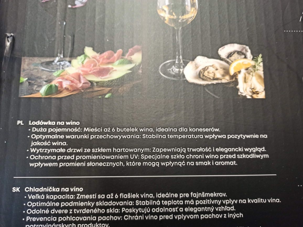 Chłodziarka Lodówka na wino 6 butelek