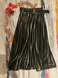Luksusowa welurowa spódnica, rozmiar 36-38