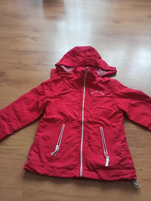 Kurtka wiatrówka czerwona dla dziewczynki w rozm 128