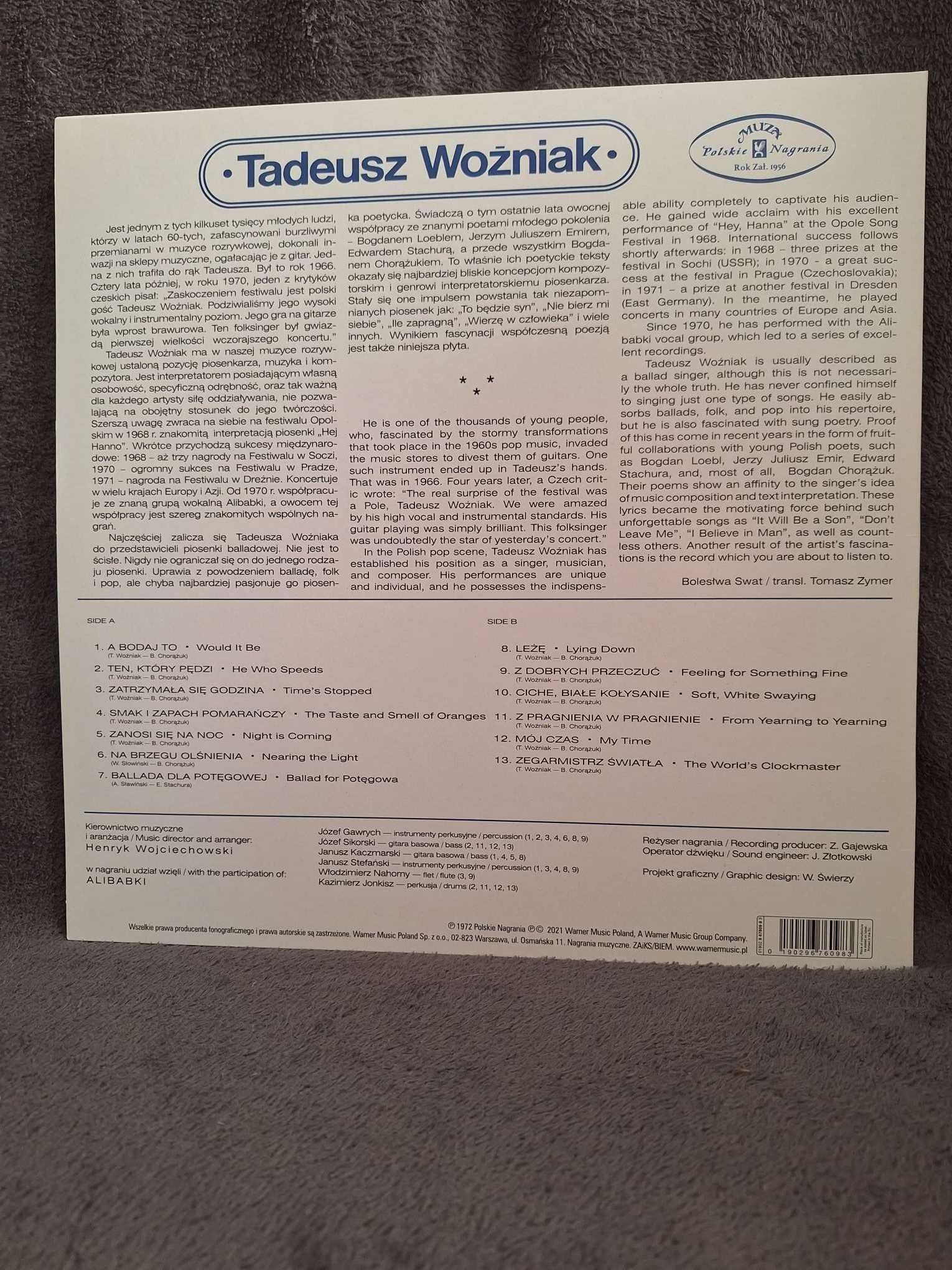 Tadeusz Woźniak – Tadeusz Woźniak winyl NM