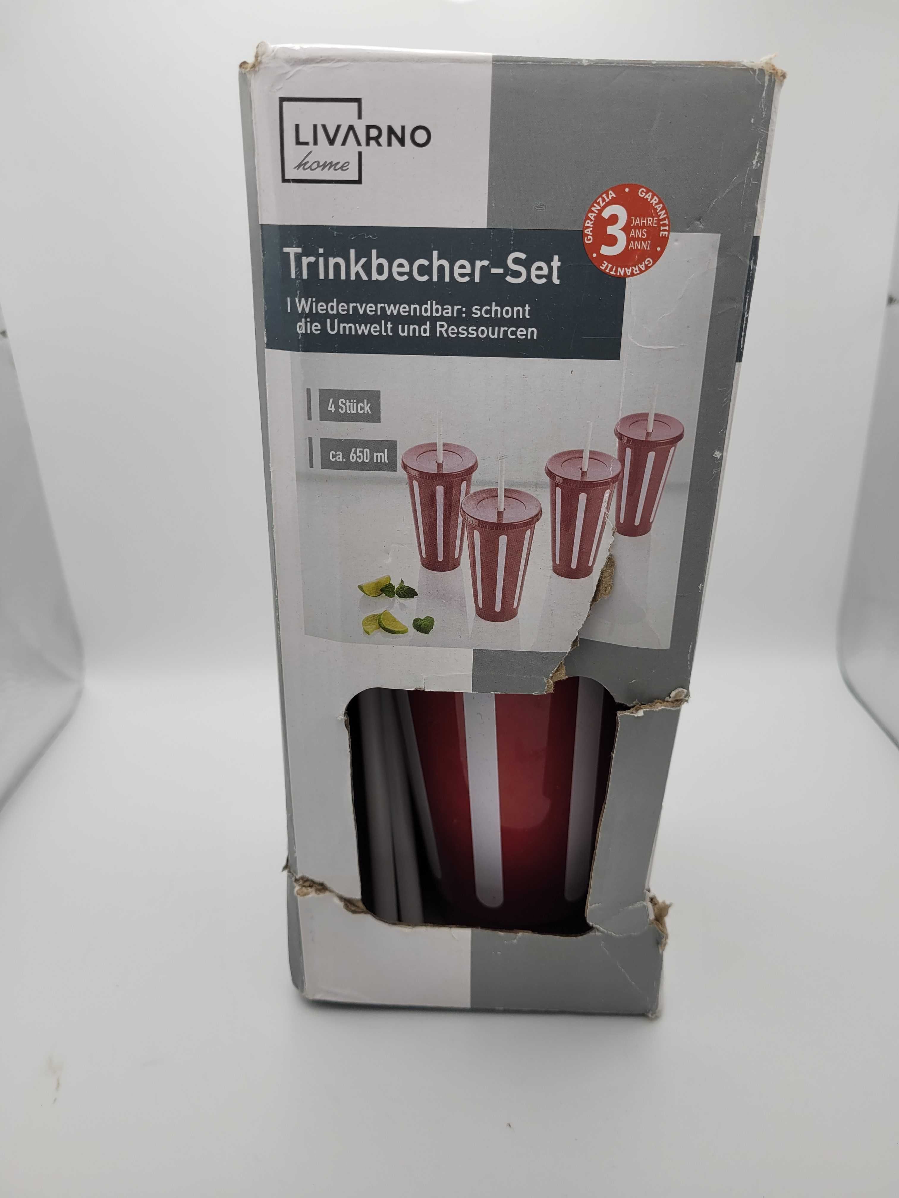 Zestaw 4 Kubków 650 ml Tradycyjny design retro