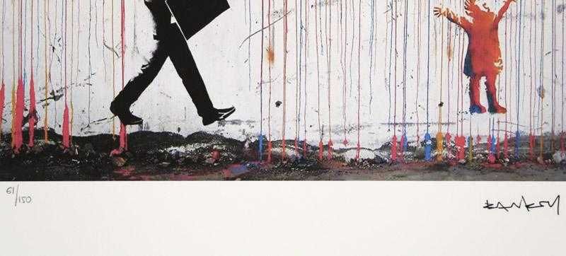 Litografia Banksy, Título "RAINBOW RAIN"