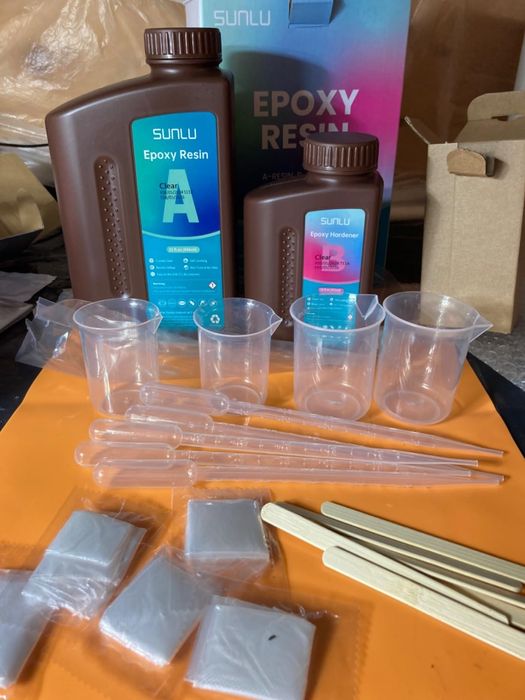 Kit de Resina Epóxi Crystal Clear Sunlu 48OZ (32OZ+16OZ)