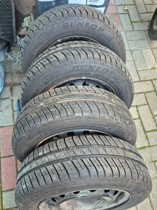 175/65 R14 na felgach Peugeota 4x108 opony letnie Dunlop 2151 jak nowe