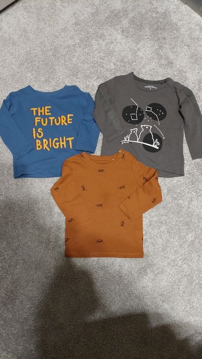 3x longsleeve koszulka z długim rękawem Reserved rozm. 86