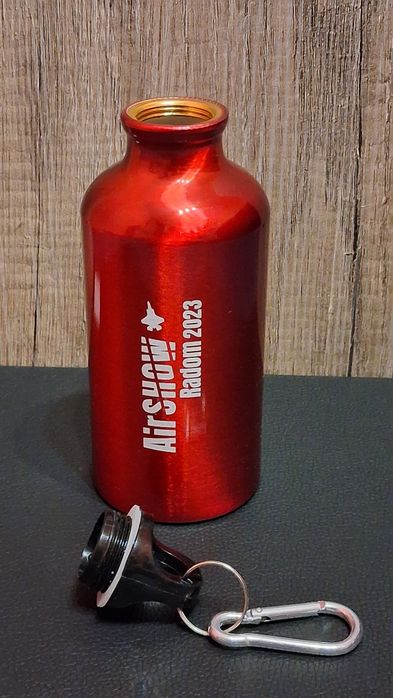 Bidon Aluminiowa butelka na wodę z karabińczykiem