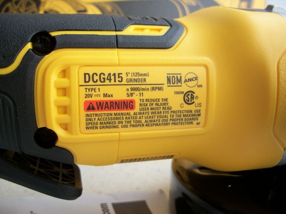 Бесщеточная УШМ болгарка 125mm DeWalt DCG415B (обновленная DCG413)