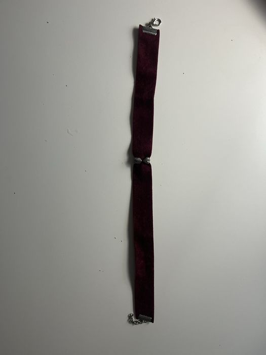 Chocker/gargantilha bordô