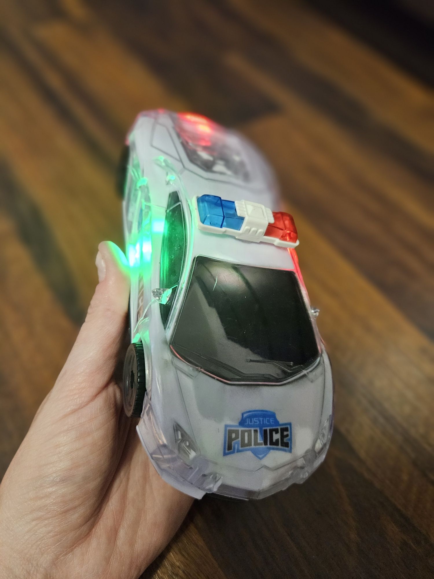Auto policja gra świeci jeździ