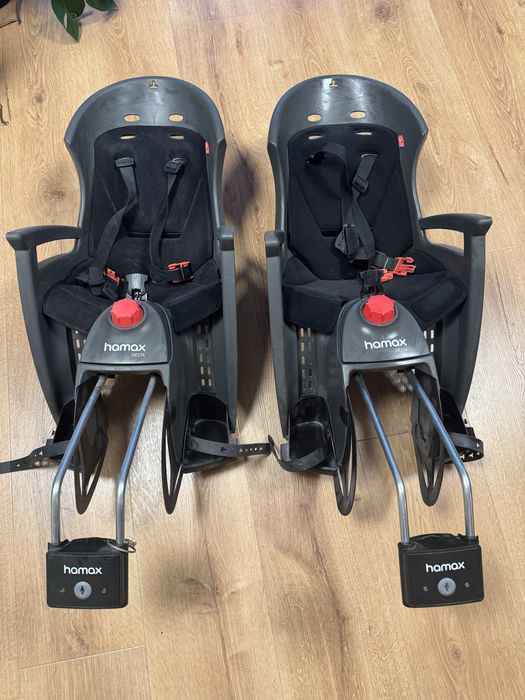 Fotelik rowerowy HAMAX Siesta Tylny Rura podsiodłowa 22kg Szaro-czarny