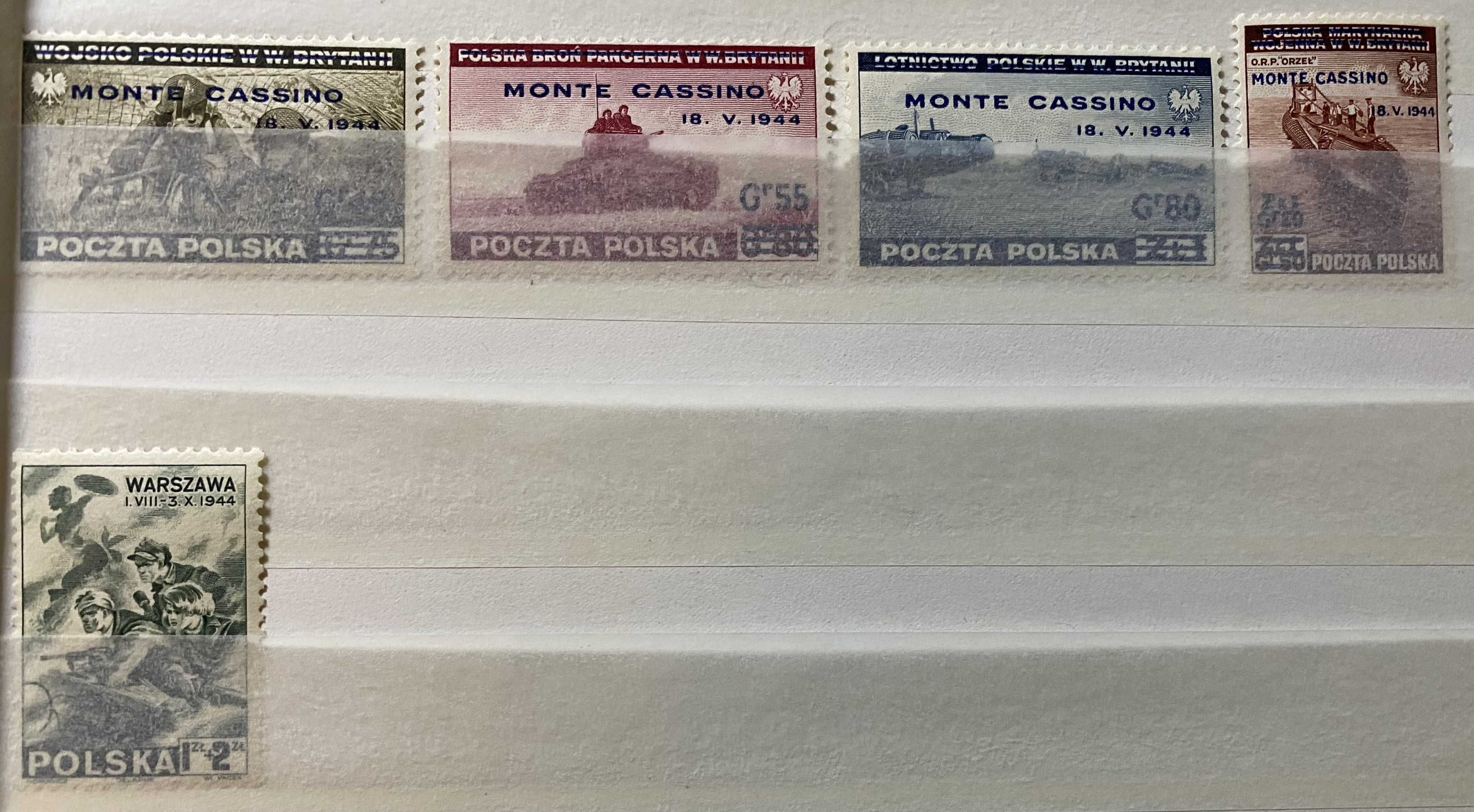Znaczki Polska Wydanie Rządu na Emigracji 1941r - 1945r 21 znaczków**