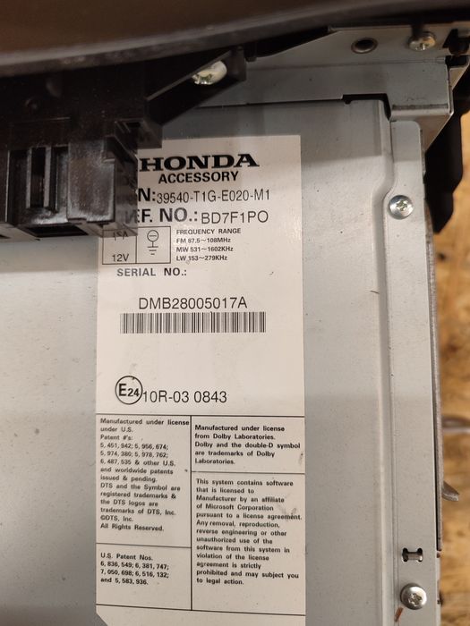 Honda CR-V IV radio nawigacja