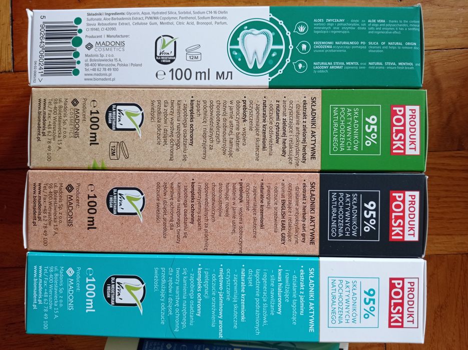 Zestaw pas do zębów bio madent