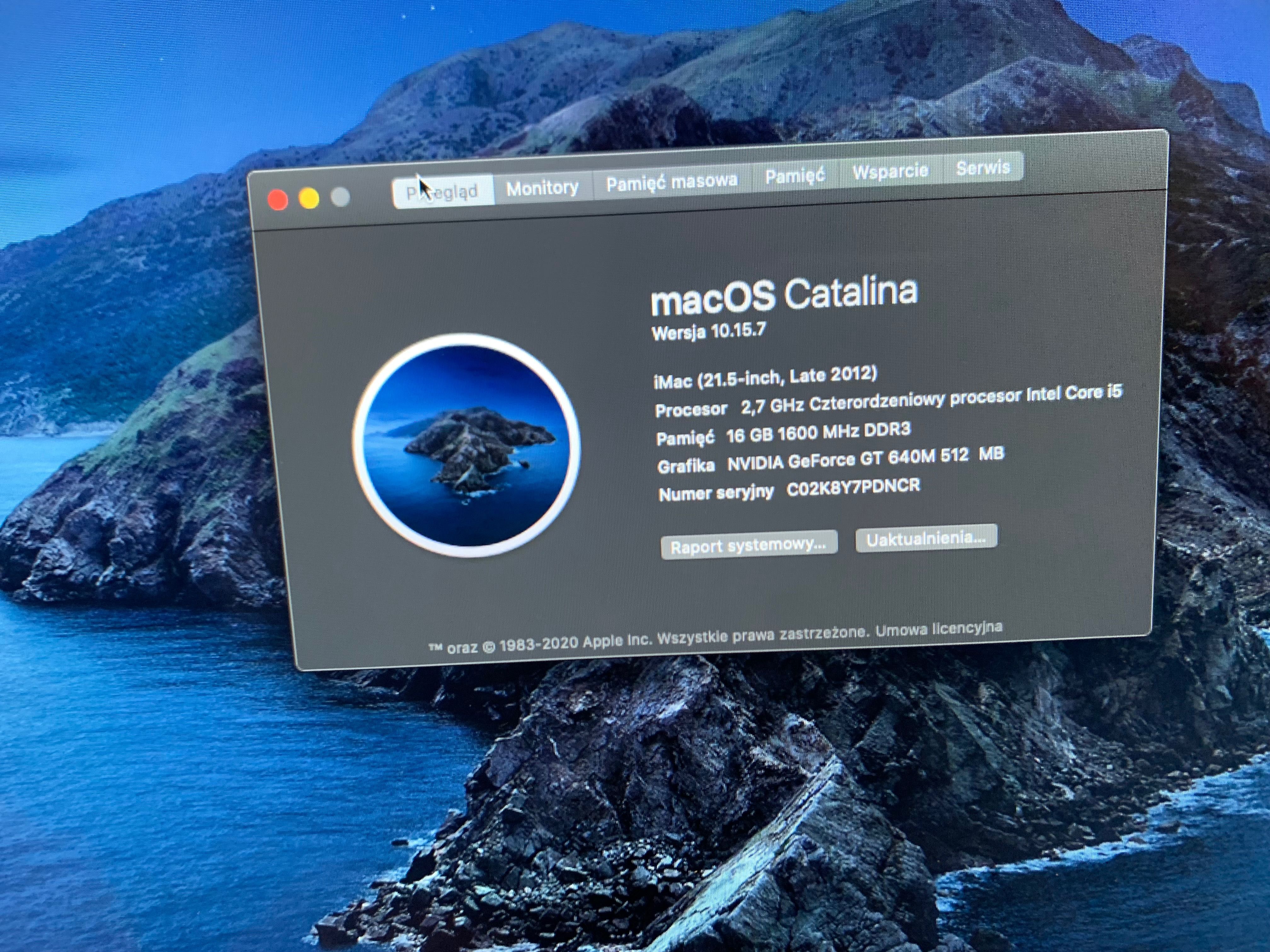 Apple iMac 21,5 cala A1418 slim