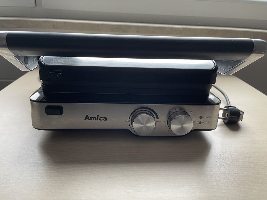 Grill / opiekacz Amica – z pojemnikiem na tłuszcz, stan dobry