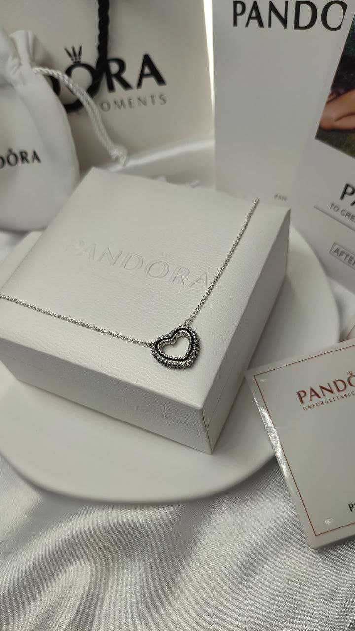 Підвіска Pandora серце S925 .Ланцюжок,кольє, кулон, цепочка пандора