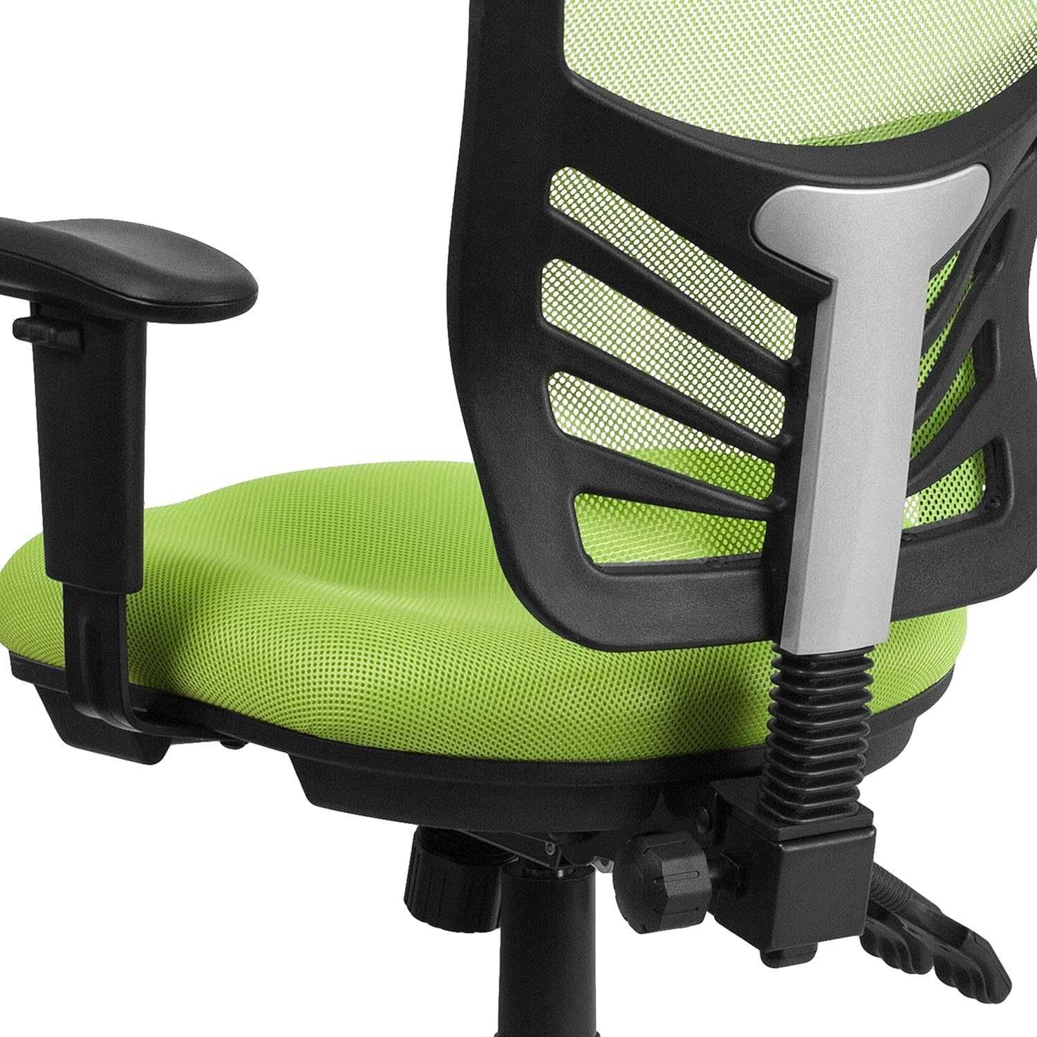 Fotel biurowy ergonomiczny metalowy zielony regulowany krzesło nowy