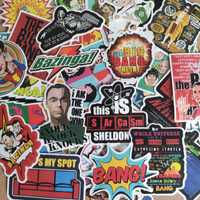 Packs 50 Autocolantes Stickers Adesivos Big Bang Theory