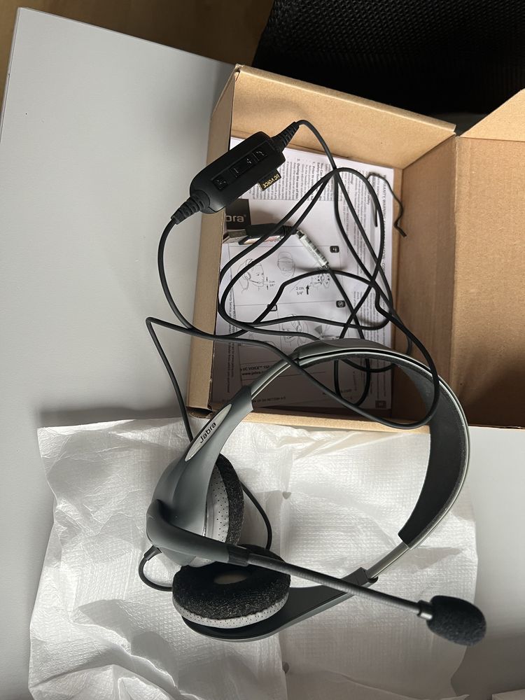 Nowe sluchawki przewodowe Jabra UC Voice 150 MS DUO Usb