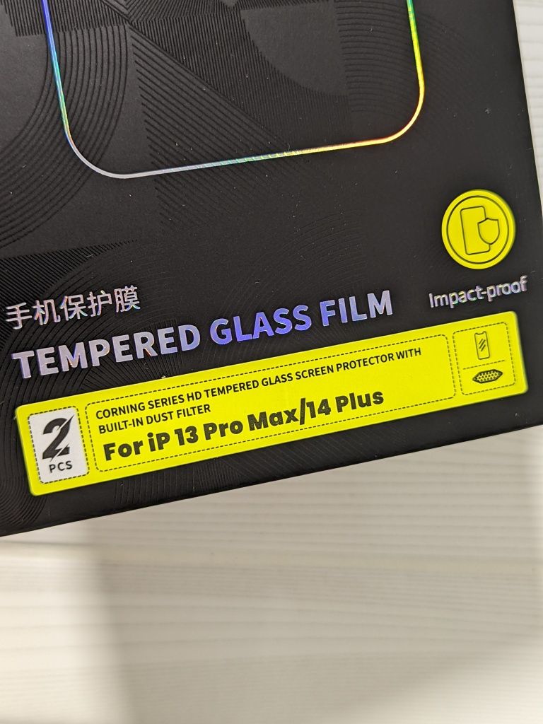Apple iPhone 13 Pro Max / 14 Plus. Baseus 2 защитных стекла с сеточкой
