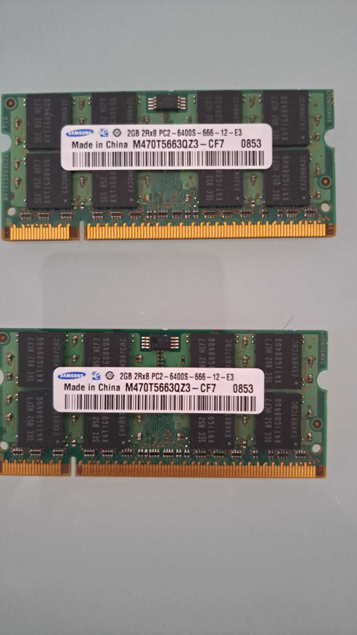 Memórias sodimm Samsung