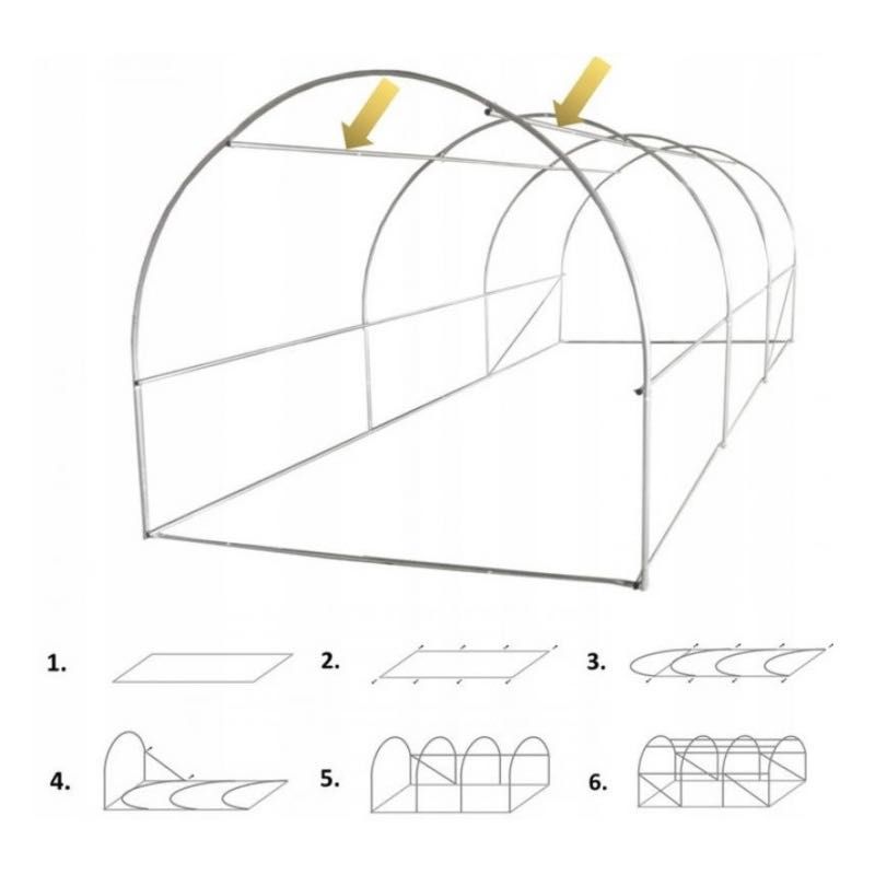 Tunel Foliowy SZKLARNIA 6m² 300x200 cm FOLIAK OGRODOWY