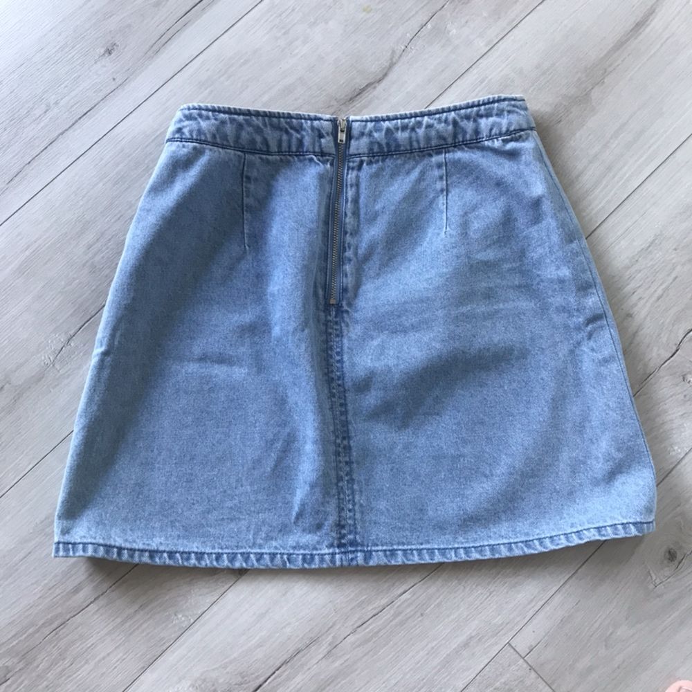 Spódniczka spódnica mini jeansowa kwiaty hafty roz. S 36 H&M