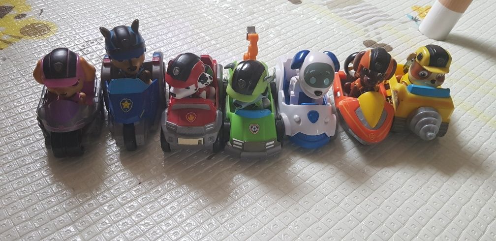 Jak nowe zestaw psi patrol spin master pojazd piesek skye robopies