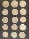 Lote de 15 moedas em prata