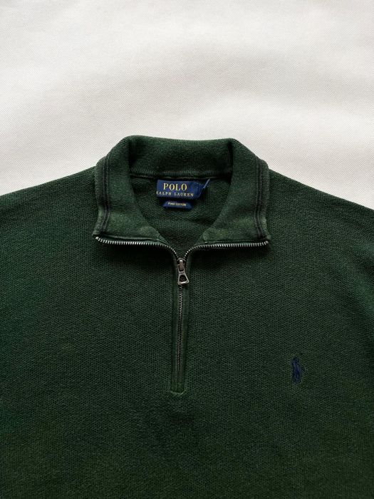 Half Zip Ralph Lauren XL butelkowa zieleń