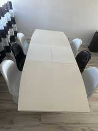 Stół rozkładany z 6 krzesłami 160 - 220 szer 90