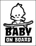 Naklejka na auto samochód BABY ON BOARD 2szt