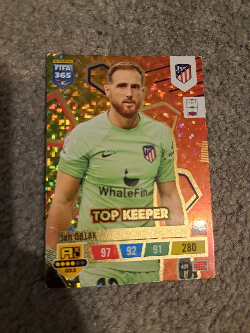 Karta Top Keeper Jan Oblak Atletico Madryt Panini Fifa 365 sezon 22/23