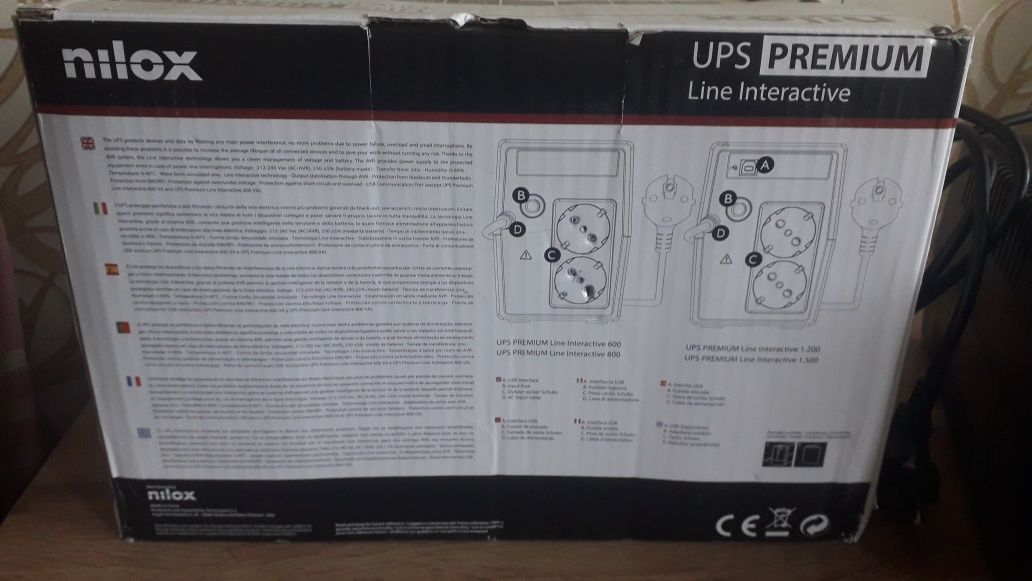 Джерело безперебійного живлення nilox UPS PREMIUM 1200VA Line Interact