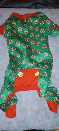 Bożonarodzeniowy dres dla psa, piżama york, buldog 35 cm