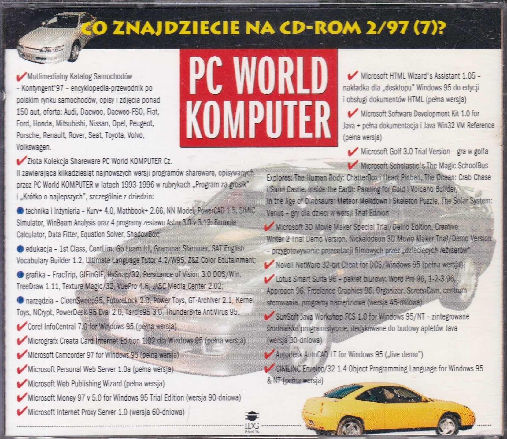 Multimedialny Katalog Samochodów - Kontyngent 97 . CD . { RETRO PC }